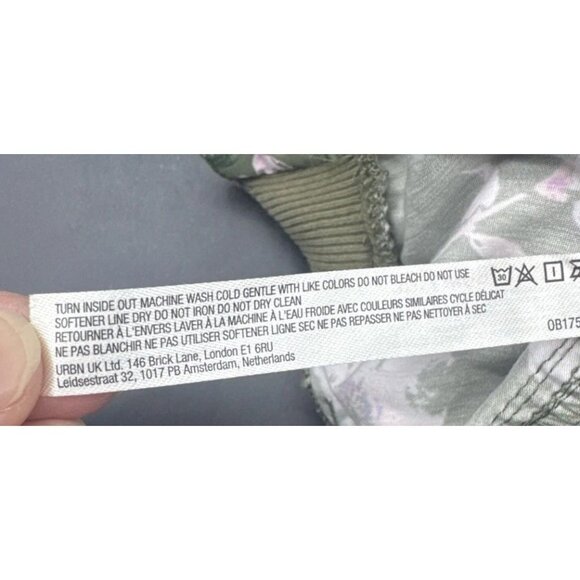 FREE PEOPLE MOVEMENT Womens Mesmerize Me Green Pink Floral Printed Pants Cargo S - Picture 16 of 16